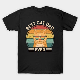 Vintage Best Cat Dad Ever T-Shirt